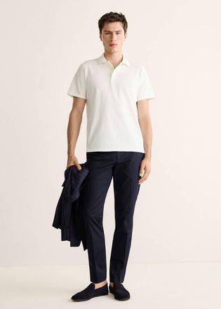 Mango Polo maglia sottile 100% cotone bianco sporco - Uomo - XXL - MANGO MAN