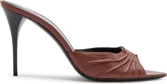 Saint Laurent Babylone 90 Leather Sandals - Brown - 36 (IT36 / UK3)