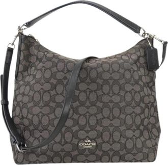 Coach Pre-owned Canvas Shoulder Bag - Dames - Vintage Schoudertas - Zwart - ONE Size - Leer - Vintage