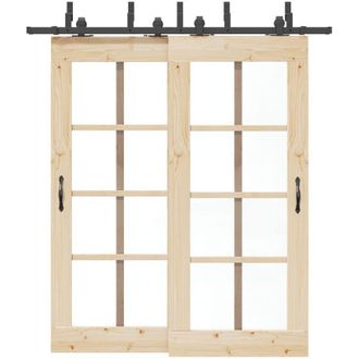 vidaXL Vidaxl - Kit De Herrajes Para Puertas Correderas Acero Negro 200 Cm