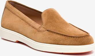 Santoni Mokassins aus Wildleder mit Gummisohlen