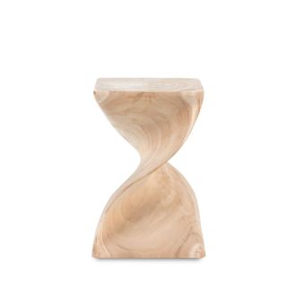 Wabi Home Mesita de noche de madera maciza 30x45cm