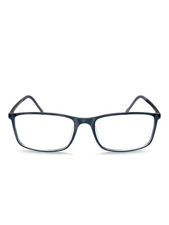 Silhouette Bril met rechthoekig montuur - Blauw