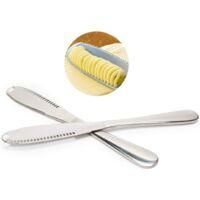 OEM Cuchillo Para Mantequilla Con Mango De Acero Inoxidable Y Aplicador De Mantequilla Vers&aacute;til Con Bordes Dentados Y Ranuras Para Cortar Verduras, Frutas