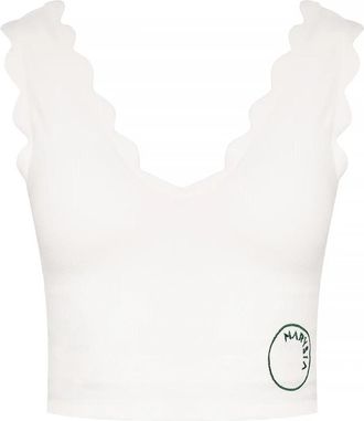Marysia Swim Top met logo - Dames - Tops zonder mouwen - Wit - XS - Tops