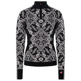 Kari Traa Saga Half Zip Merinounterw&auml;sche f&uuml;r Damen | grau/schwarz