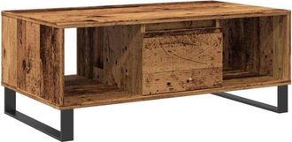 vidaXL Vidaxl - Mesa de centro madera de ingeniería envejecida 90x50x36,5 cm