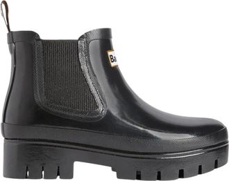 Barbour Halton Enkellaarzen - Dames - Regenlaarzen - Zwart - 40 EU - Leer - Schoenen