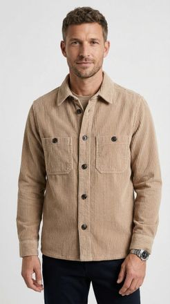 Olymp Hemdjacke OLYMP, Herren, Gr. XXL, beige, Cord, Obermaterial: 100% Baumwolle, oversize normal, Manschette, Jacken Hemdjacke, Die perfekte Kombination a