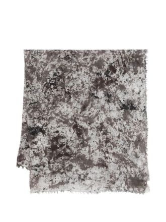 Avant Toi Zola Camouflage Effect Modal Linen Silk Scarf 130X135