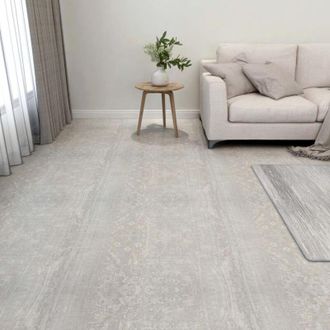 vidaXL vidaXL Listoni Pavimenti Autoadesivi 55 pz in PVC 5,11m&sup2; Grigio Chiaro