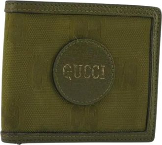Gucci Vintage, unisex, Groen, ONE Size, Leer, Pre-owned GG Canvas Portemonnee