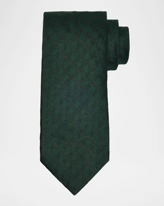 Tom Ford Men & apos;s Textured Tonal Jacquard Linen Tie