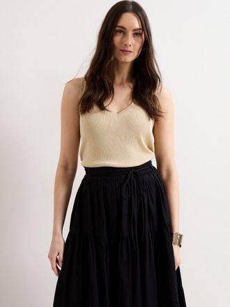 Phase Eight Mila V-neck Vest in Gold at Nordstrom, Size 14
