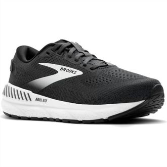 Brooks Womens Ariel Gts 24 Running Shoe In Ebony/black/white