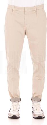 Dondup Gaubert Geplooide Broek - Heren - Chinos - Beige - W35 - Katoen - Broeken