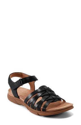 Easy Spirit Marlene Quarter Strap Sandal in Black at Nordstrom, Size 6.5
