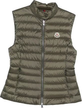 Moncler Igens quilted gilet - women - Polyamide/Polyamide/Polyester/Down/Feather - 2 - Green