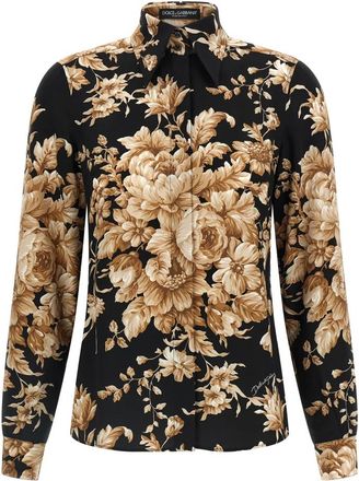 Dolce & Gabbana Dames, Blouses & Shirts, Veelkleurig, Maat: XS Zijde