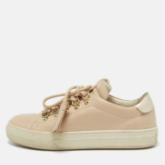 Tod's Tods Pink Leather Low Top Sneakers