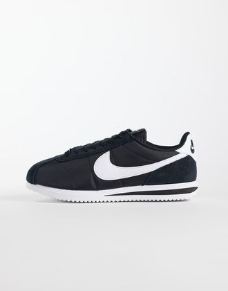 Nike Cortez - Sneakers in nylon nere e bianche-Nero
