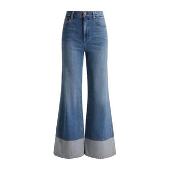 Alice & Olivia Dames, Jeans, Blauw, Maat: W28 Katoen