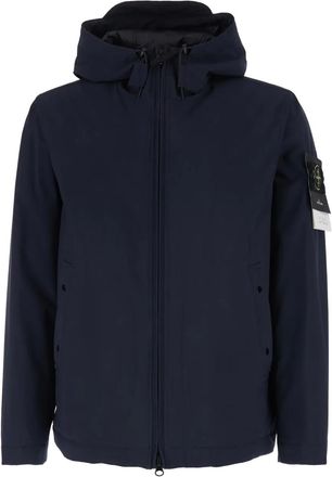 Stone Island Giacca con cappuccio e tasca - Blu