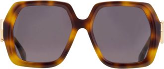 Fendi Smoke Geometric Ladies Sunglasses FE40139F 53A 54