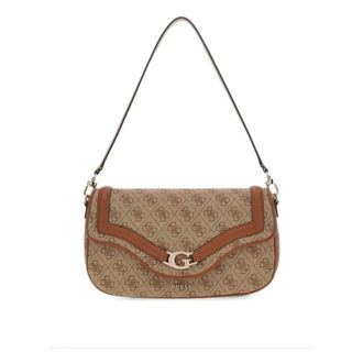 Guess Tassen, Dames, Bruin, ONE Size, Leer, Dea 4G Logo Schoudertas