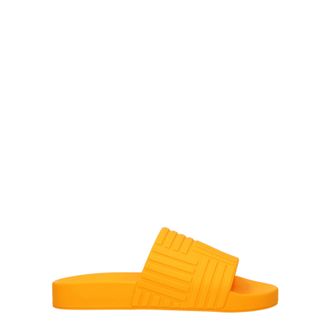 Bottega Veneta Damens Clogs und Pantoletten Orange/Mandarin-Gummi