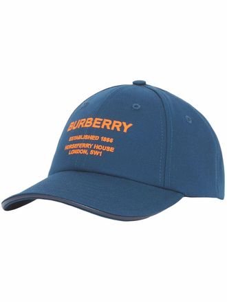 キャップ BURBERRY EMBROIDERED POLYESTER BLEND BASEBALL CAP Burberry Polyester blend baseball cap with curved brim and