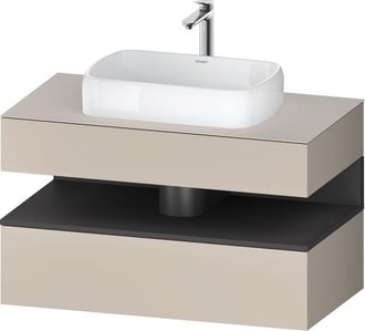 Duravit Duravit - Qatego Consola Mueble Bajo Lavabo, 1 Extra&iacute;ble, 1 Caj&oacute;n