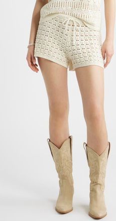 BP. Open Stitch Beach Shorts in Ivory Dove at Nordstrom, Size Xx-Small