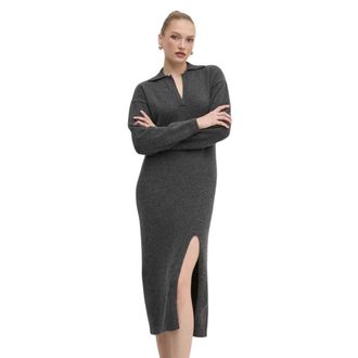 Pinko Pinko, Dames, Jurken, Grijs, Maat: M Wol