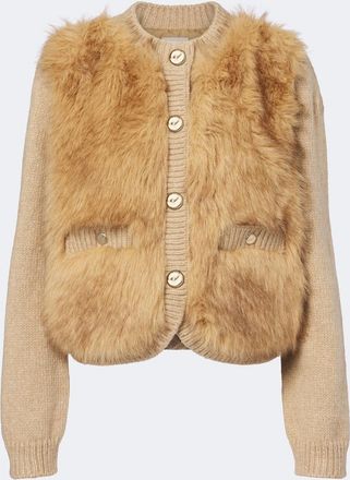 Moncler Cardigan in misto alpaca e lana
