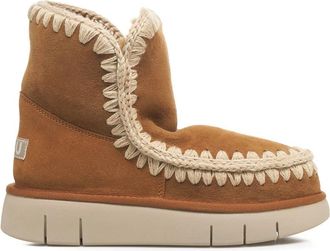 Mou Bruine Enkellaarzen voor vrouwen - Dames - Winterlaarzen - Bruin - 40 EU - Leer - Schoenen