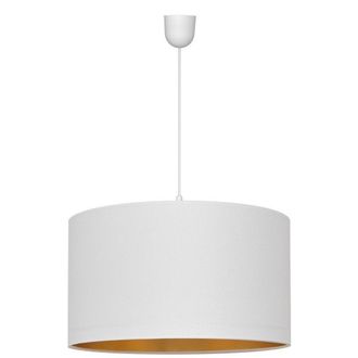 Netlighting Alba Cylindrical Pendant Ceiling Light White Gold 45cm