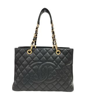Chanel Black Grained Calfskin Tote Bag (Pre-Owned)