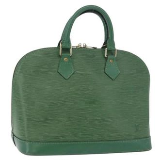 Louis Vuitton Pre-owned Alma Handbag - Dames - Pre-owned - Groen - Maat: ONE Size Leer