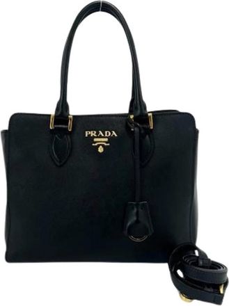 Prada Pre-owned Vintage Tote Bag - Dames - Vintage Shopper - Zwart - ONE Size - Leer - Vintage