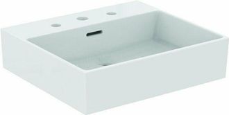 Ideal Lavabo Extra 500x450x150mm Blanco Con Ideal Plus 3 Orificios Para Grifer&iacute;a, Con Rebosadero Ideal Standard