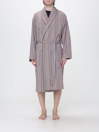 Paul Smith Striped Cotton Robe-Style Bathrobe with Shawl Collar