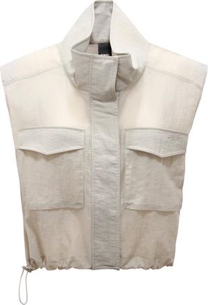 Pinko Vests, female, Gray, Size: M Fisarmonica Gilet