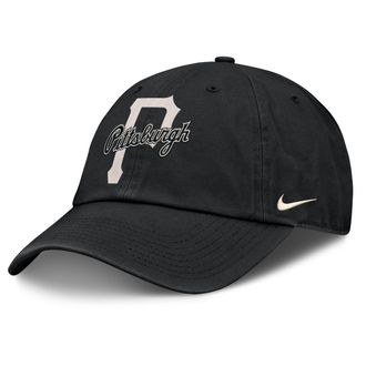 Nike Pittsburgh Pirates Statement Club Mens Nike Mens MLB Adjustable Hat in Black | NB0100APTB-WYM