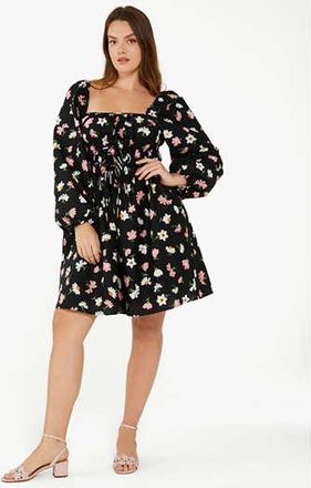 Kate Spade New York Floral Waltz Square-neck Dress