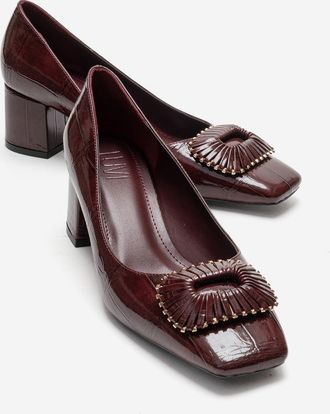 Prologue Velora Gesp Vierkante Neus Blokhak Pump (Dames)