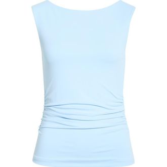 Open Edit Boat Neck Sleeveless Top in Blue Cerulean at Nordstrom, Size Xx-Small