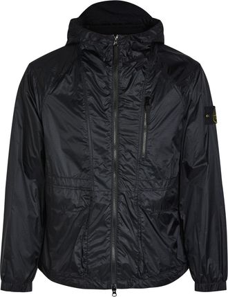 Stone Island Hooded Ripstop Shell Jacket - Navy - XL
