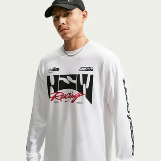 Nike Mens Nike Sportswear Long-Sleeve T-Shirt in White | IM3781-100