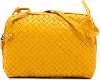 Bottega Veneta Yellow Nappa Intrecciato Nodini Crossbody